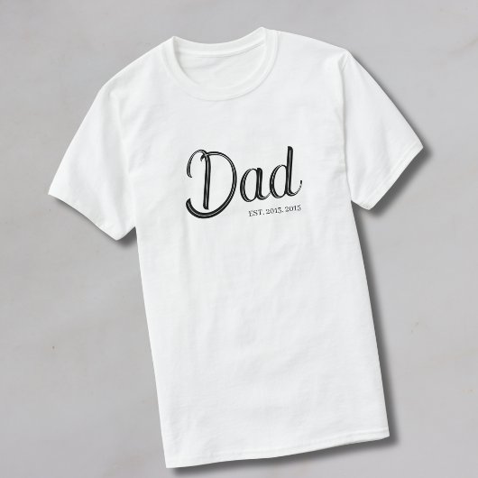 Zwarte Script Established Dad T-Shirt