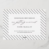 Zwarte Script Foto Save the Date Nep Folie Uitnodiging (Achterkant)