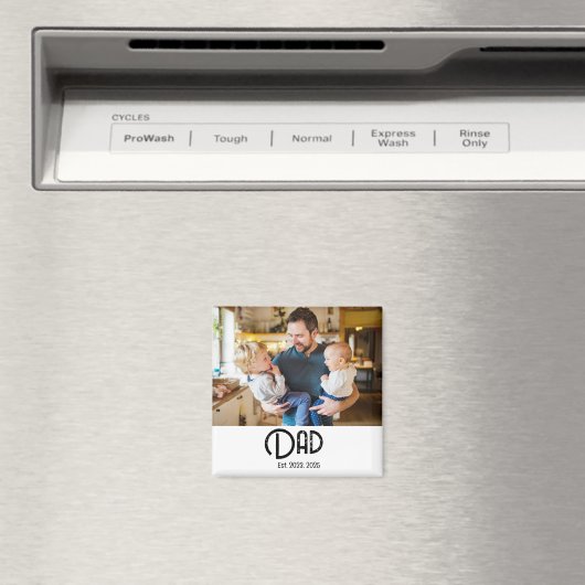 Zwarte Script Grunge Vader Gevestigd Magneet (Insitu (Vaatwasser))