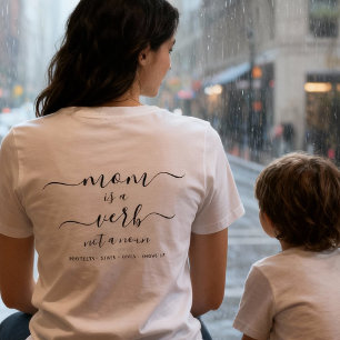 Zwarte Script Moeder is een Werkwoord Moeder Aande Tri-Blend Shirt