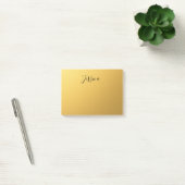 Zwarte Script-naam op gouden achtergrond Post-it® Notes (Kantoor)