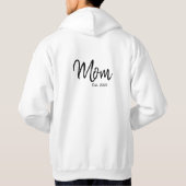 Zwarte Script Opgerichte Moeder Hoodie (Achterkant)