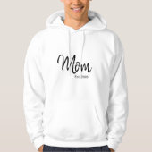 Zwarte Script Opgerichte Moeder Hoodie (Voorkant)