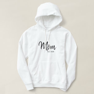 Zwarte Script Opgerichte Moeder Hoodie