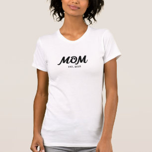 Zwarte Script Opgerichte Moeder T-Shirt