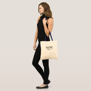 Zwarte Script Oprichting Moeder Boodschappentas Tote Bag