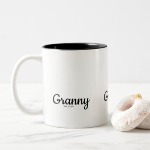 Zwarte Script Oprichtingsoma Tweekleurige Koffiemok