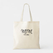 Zwarte Script Vastgestelde Moeder Boodschappentas Tote Bag (Achterkant)