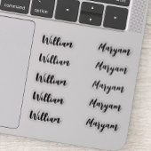 (Zwarte set van 10) Elegante handtekening Script N Sticker