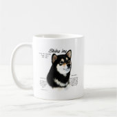 Zwarte Shiba Inu Geschiedenis Koffiemok (Links)