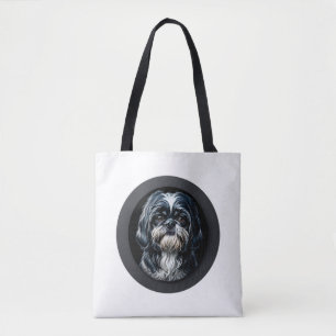 zwarte shih tzu draagtas