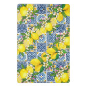 Zwarte Siciliaanse Tegels Citrus Lemons Mini Klembord (Achterkant)