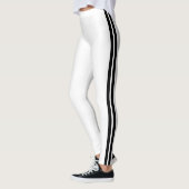 Zwarte Side Stripe Witte Leggings Kies uw kleur (Links)