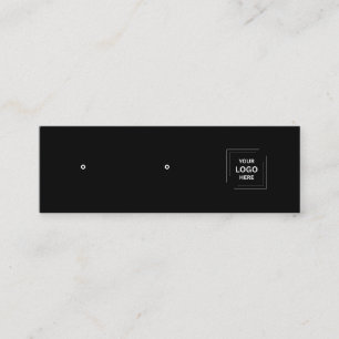 Zwarte sieraden display branding design elegant mini visitekaartje