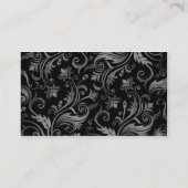  zwarte sierbloem visitekaartje (Achterkant)