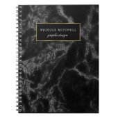 Zwarte sierboeklaptop notitieboek (Voorkant)