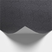 Zwarte siermandala cadeaupapier (Hoek)