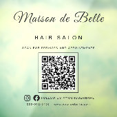 Zwarte Signature Script QR-code Zakelijk Raamsticker (Vel 3)