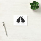 zwarte silhouet 2 katten post-it® notes (Kantoor)