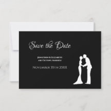 Zwarte Silhouet Save the Date