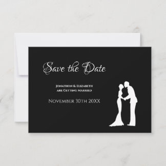 Zwarte Silhouet Save the Date