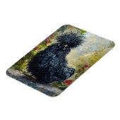 Zwarte Silkie Chicken Painting Magneet (Linkerzijde)