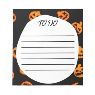 Zwarte Sinaasappel Jack O'Lantern Takenlijst Notit Notitieblok
