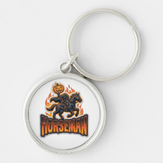 Zwarte Sinaasappel Koploze Ruiter Halloween Sleutelhanger