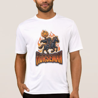Zwarte Sinaasappelloze Ruiter Halloween T-shirt