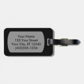 Zwarte Sjabloon Bagagelabel (Achterkant horizontaal)