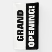 Zwarte sjabloon grand opening business banner (Verticaal)