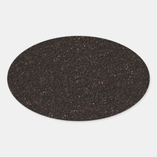 Zwarte Skateboard Griptape Ovale Sticker