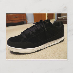 Zwarte Skateboardschoen Briefkaart