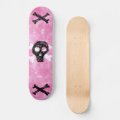 Zwarte Skull Pink skateboard (Voorkant)