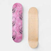 Zwarte Skull Pink skateboard (Voorkant)
