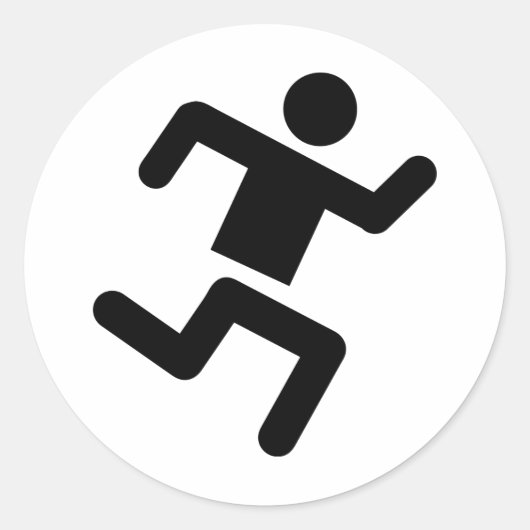 zwarte slagerij ronde sticker (Voorkant)