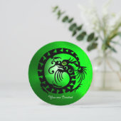 ZWARTE SLANG DRAAK SMARAGD GROEN EDMELSTEEN KAART (Staand voorkant)