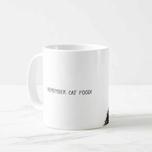 Zwarte smerige kat koffiemok (Voorkant links)