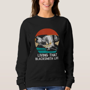 Zwarte Smid Leven Retro Smeden Zwart Smid Werkneme Trui