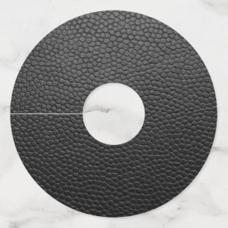 Zwarte snakeskin wijnglaslabel