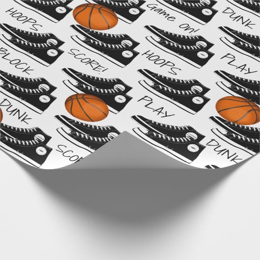 Zwarte Sneakers met Basketball Cadeaupapier (Hoek)