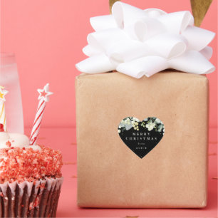 Zwarte Sneeuwbes+Eucalyptus Prettig Kerstfeest/Per Hart Sticker