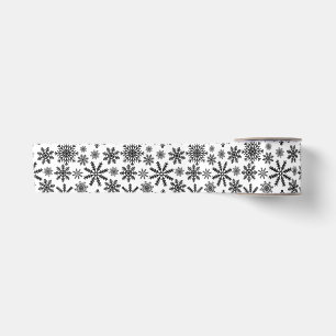 Zwarte sneeuwvlokken lint