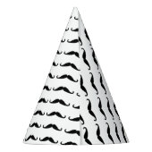 Zwarte snor feesthoedjes (Achterkant)