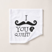 Zwarte snor Humor Bad Handdoek (Wasdoekje)