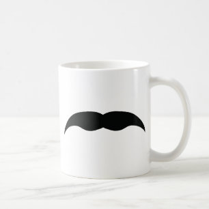 zwarte snor koffiemok