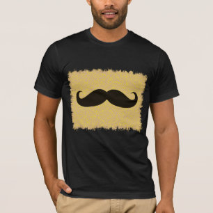 Zwarte snor op luiphuid t-shirt