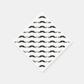 Zwarte snor servet (Hoek)