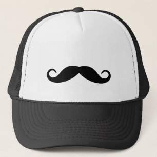 Zwarte Snorhoed Trucker Pet