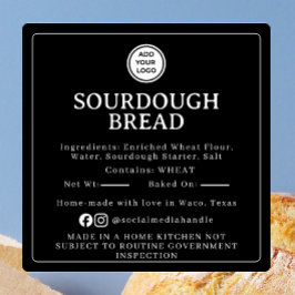 Zwarte Sourdough Ingrediënten Cottage Law Sticker